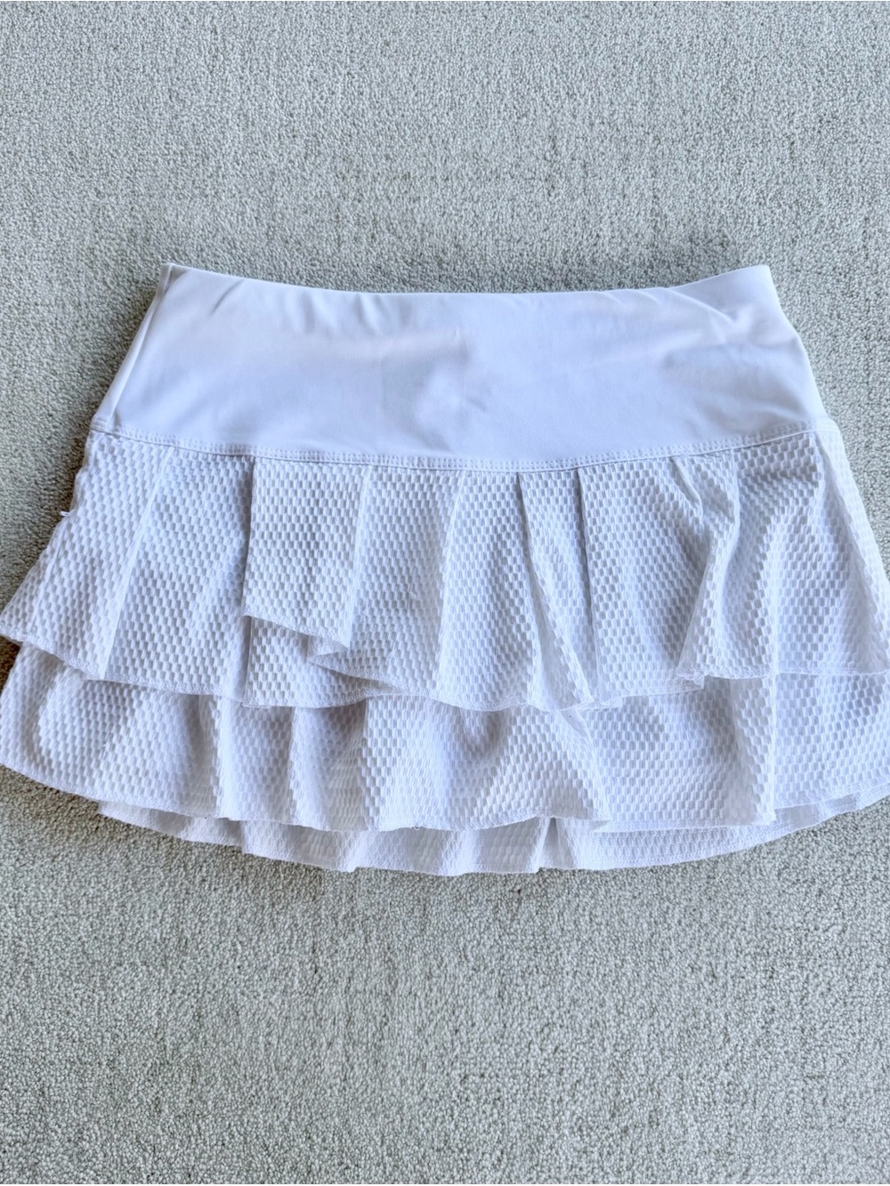 Lucky in Love White Layered Ruffle Skirt